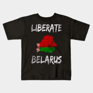 LIBERATE BELARUS PROTEST DISTRESSED Kids T-Shirt